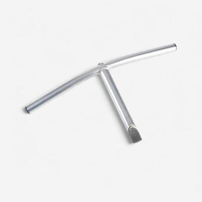 Fietsstuur met draadpen 1" diameter 22 mm lengte 385 mm grijs