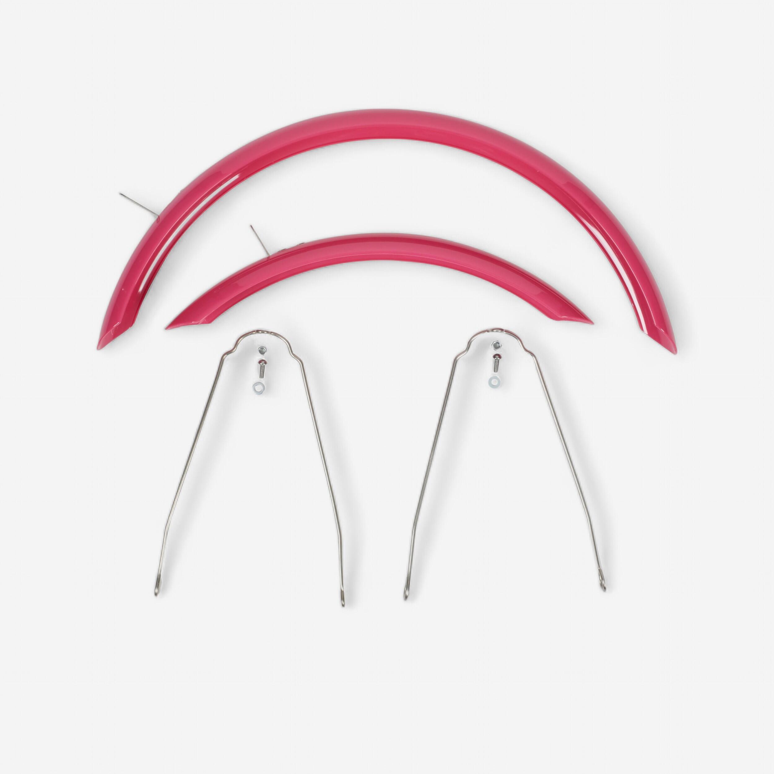 Guarda-lamas bicicleta 16 polegadas rosa x2 (sem conjunto de parafusos)