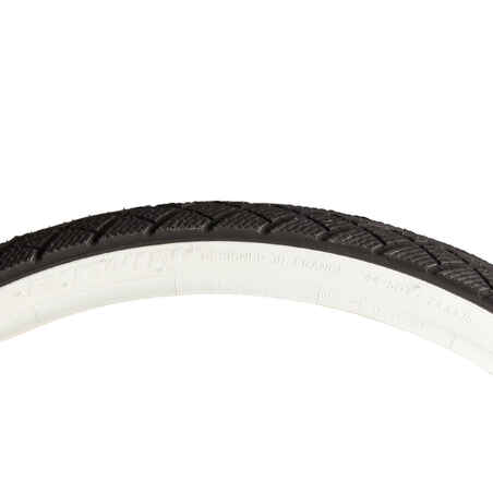 Tyre Rigid Clincher Bead 24X1.75 / ETRTO 47-50 - Black with White Sidewalls