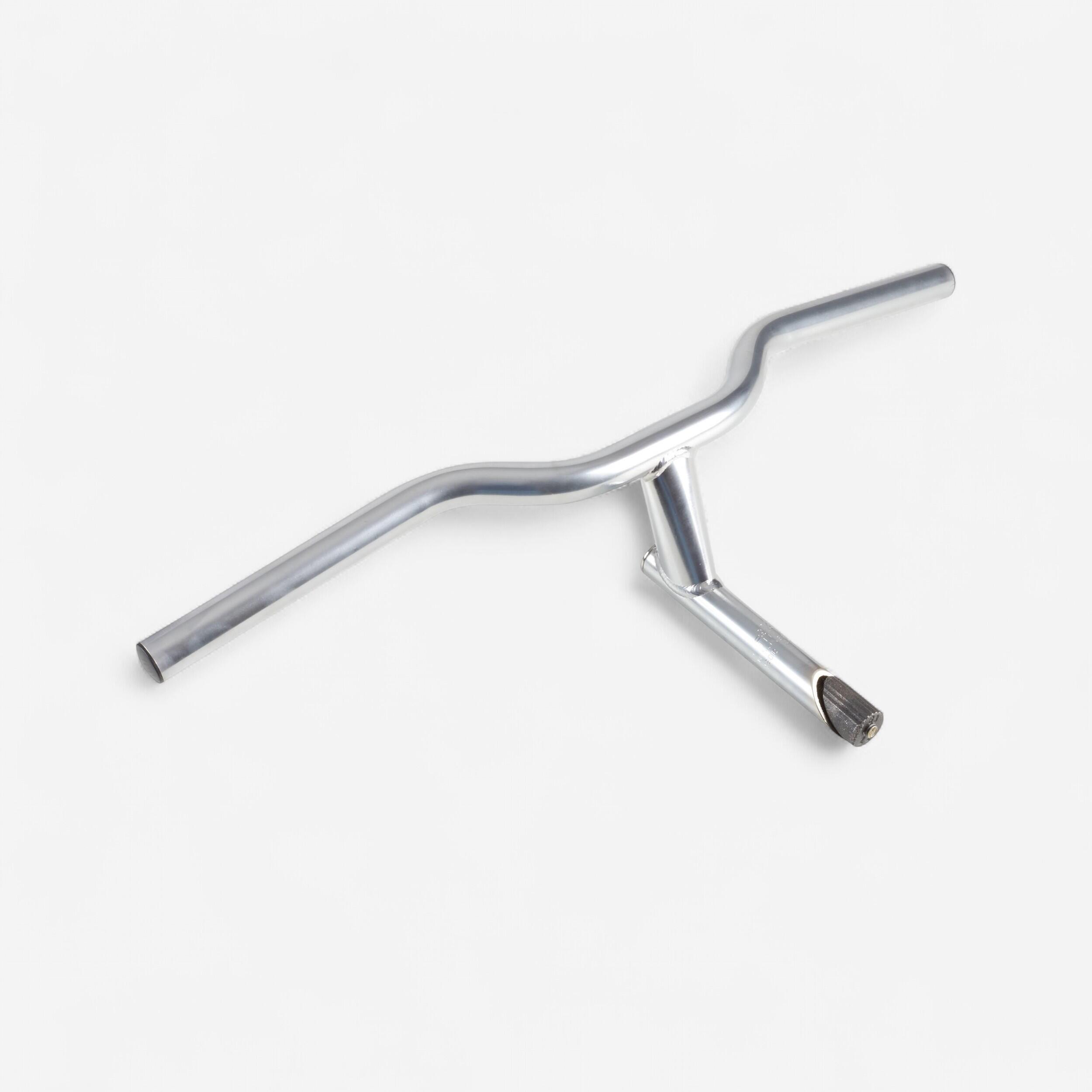 BTWIN Manubrio e attacco 1", diametro 22.2 mm, lunghezza 540mm, grigio