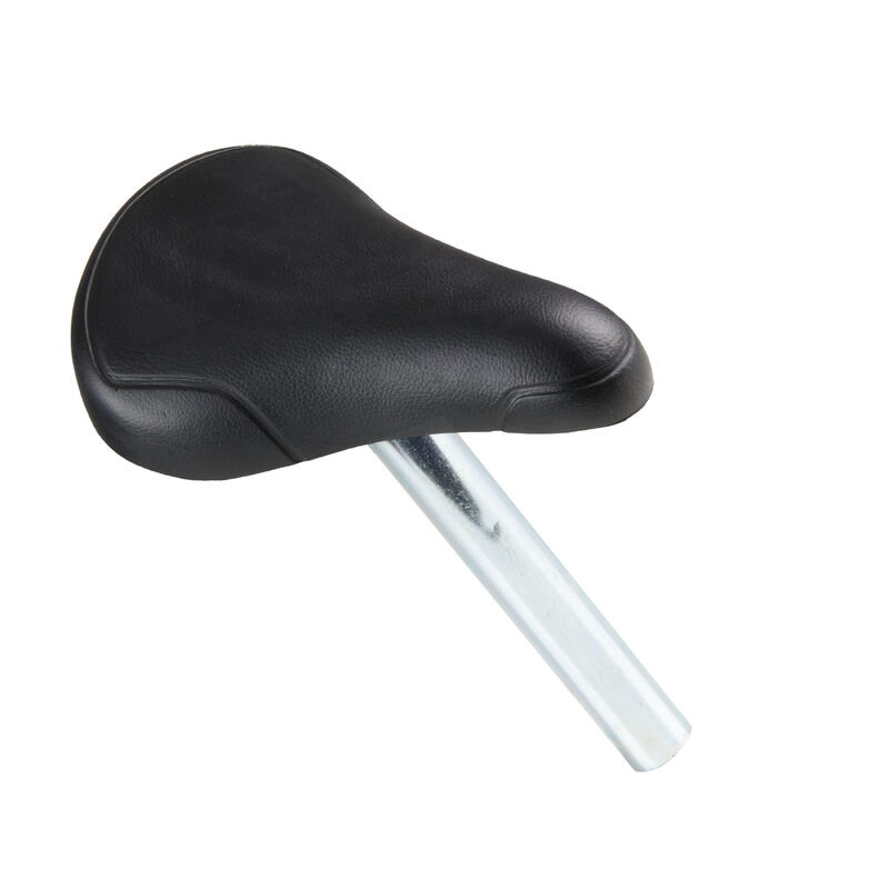 Selle de vélo 14 pouces noir + tige de selle 26 mm gris