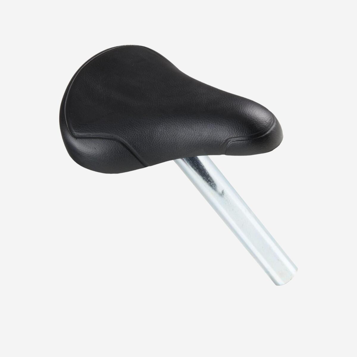 Selle de vélo 14 pouces noir + tige de selle 26 mm gris