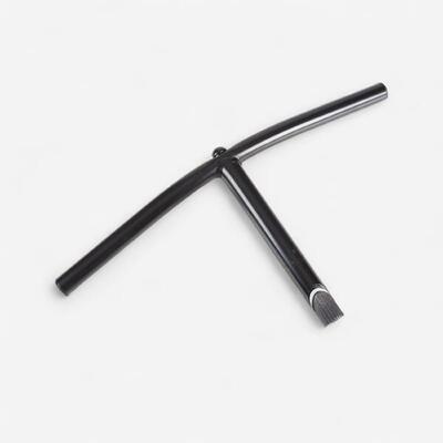 Fietsstuur met draadpen 1" diameter 22 mm lengte 385 mm zwart