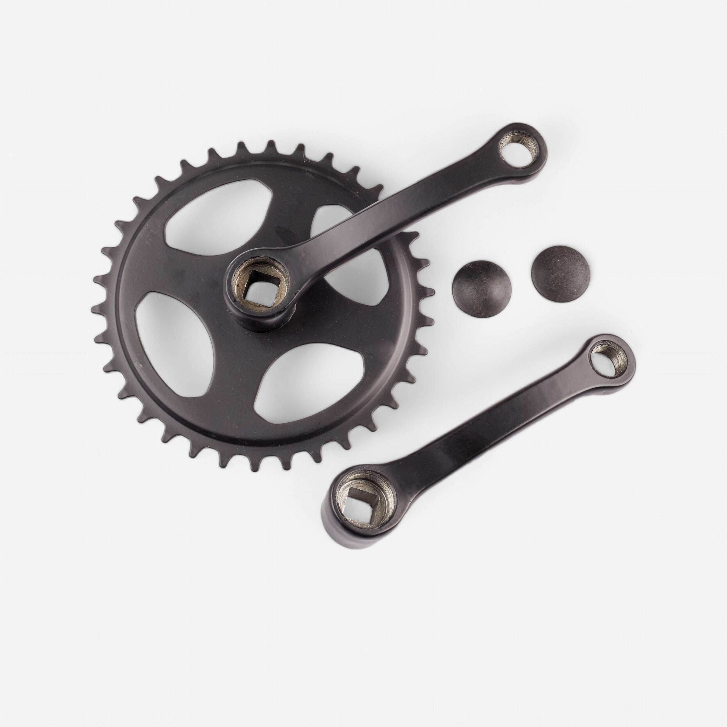 BTWIN Einfach-Kurbelsatz 34 Zähne mit 114 mm Kurbeln | 03583788077855 BTWIN Einfach-Kurbelsatz 34 Zähne mit 114 mm Kurbeln | 03583788077855