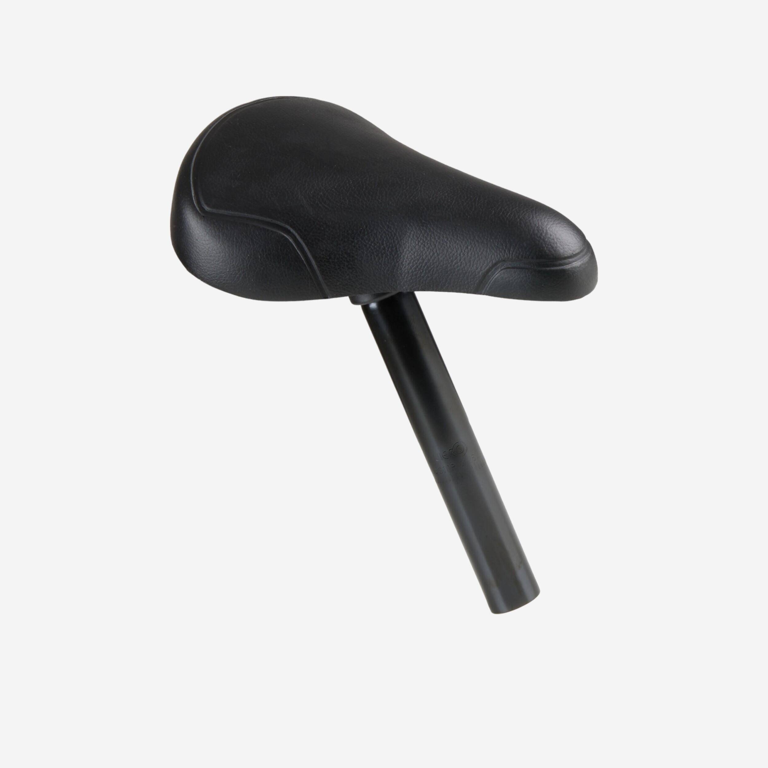 14" Bike Saddle + 26 mm Seat Post - Black -  1