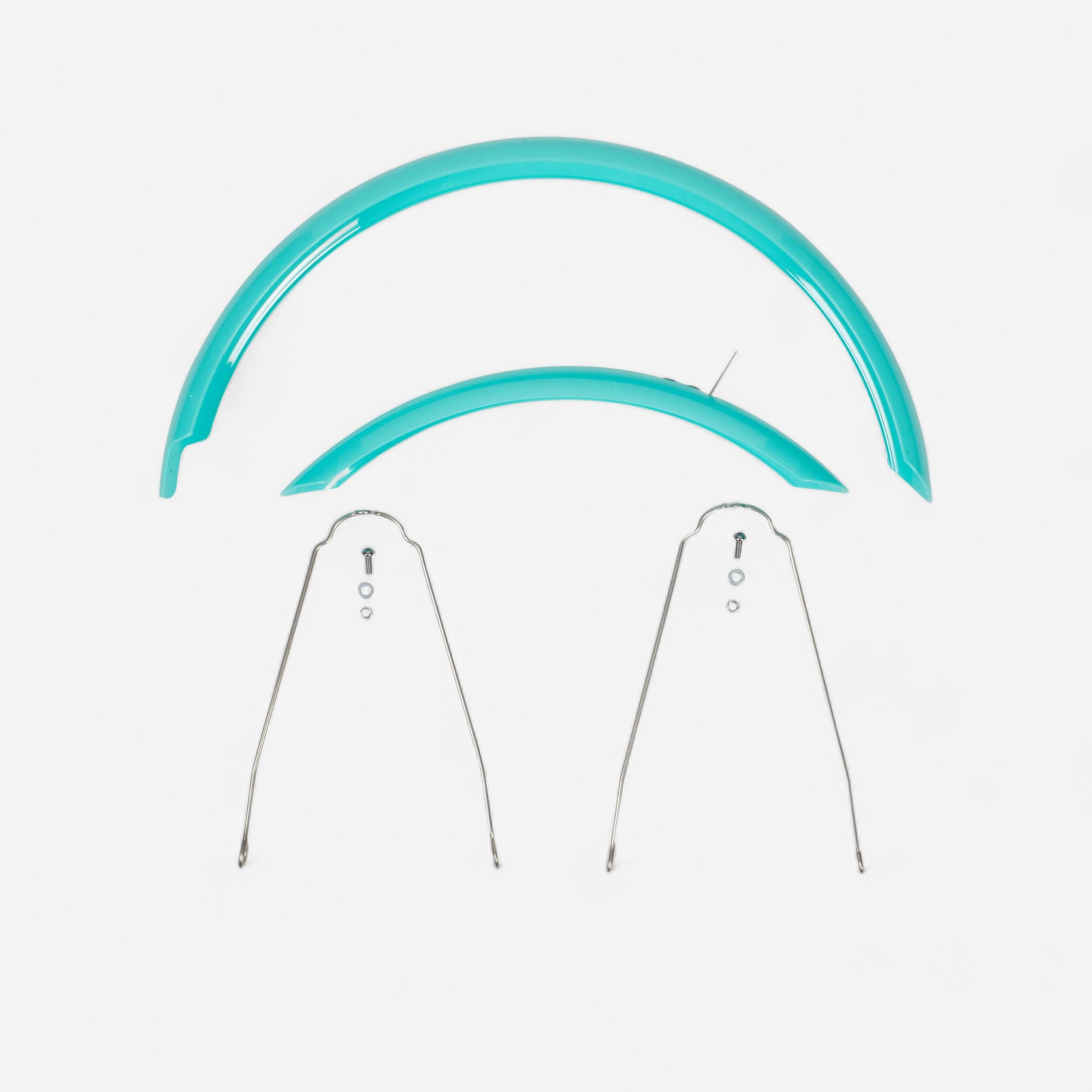 BTWIN Blatníky na 16-palcový bicykel tyrkysové (2 ks, v predaji bez skrutiek)