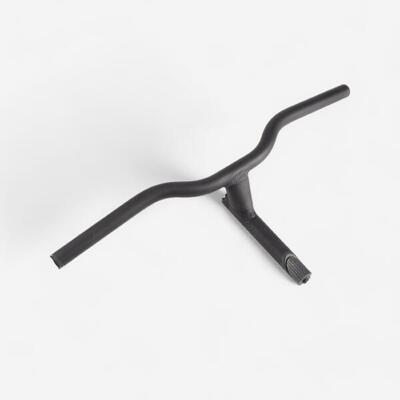 Fietsstuur met draadpen 1" diameter 19 mm lengte 460 mm zwart