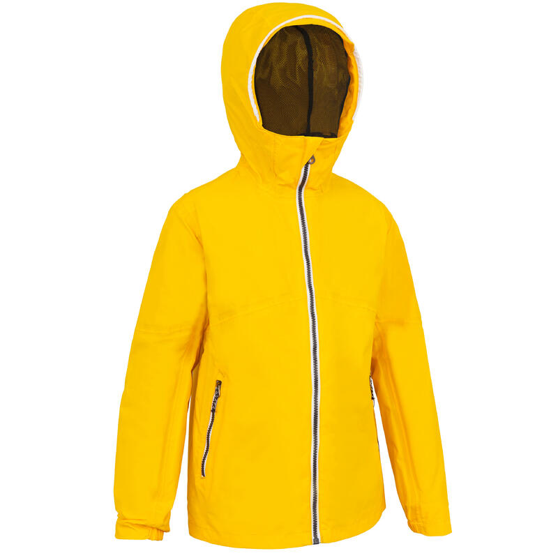 Dětská nepromokavá bunda do deště na plavbu Sailing 100 žlutá