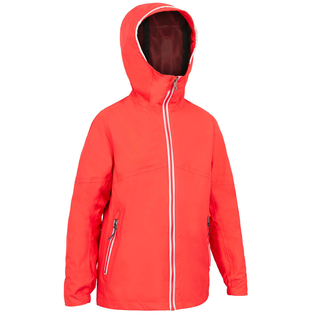 Veste imperméable de voile - veste de pluie sailing 100 enfant rose