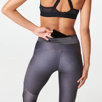 Women's breathable long running leggings Dry+ Feel - grey