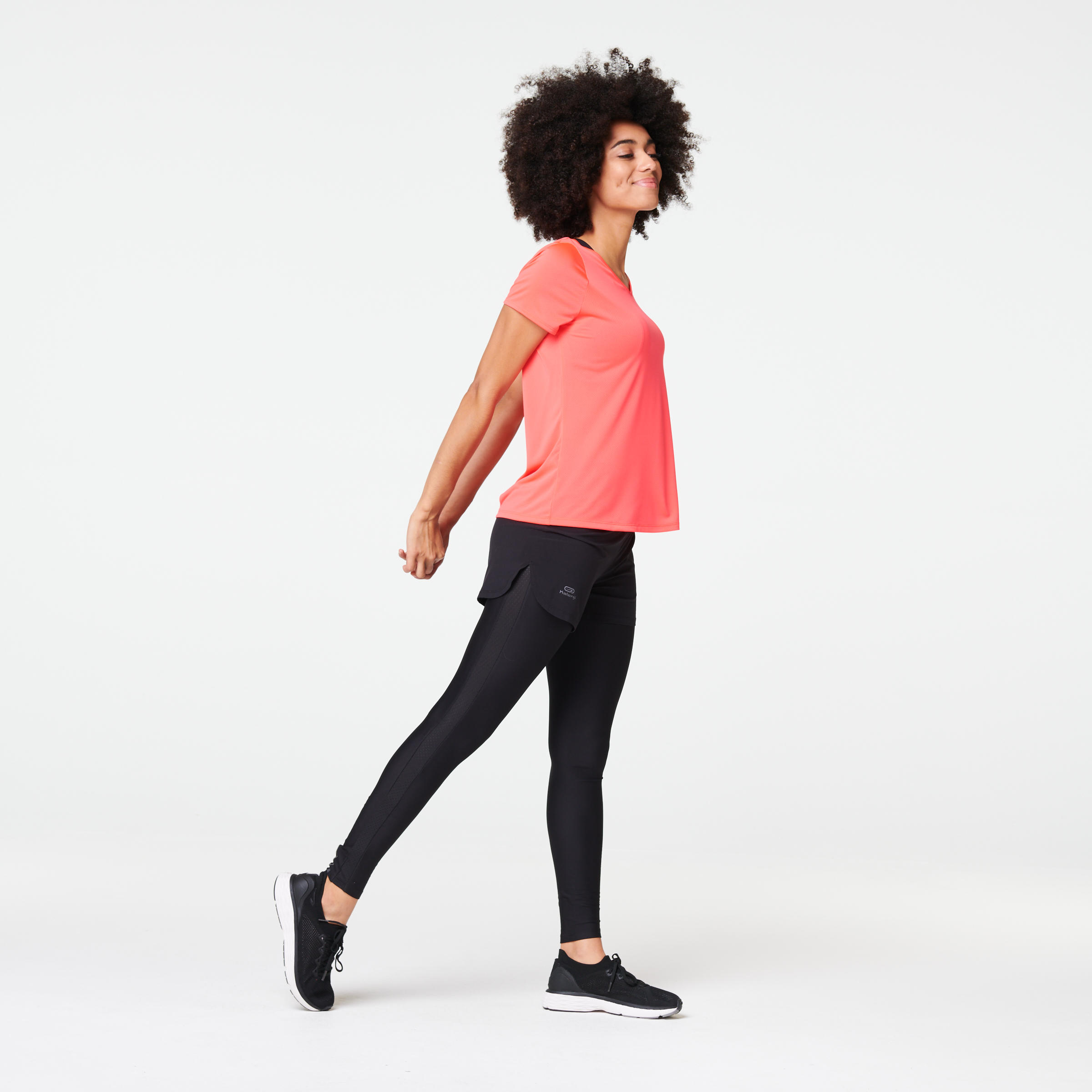 

Women's Running T-Shirt Run Dry+ - neon coral -  By KALENJI | Decathlon