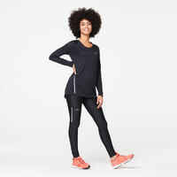 Women's Running Leggings - Kiprun Run 100 Black