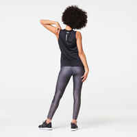 Women's breathable long running leggings Dry+ Feel - grey