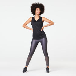 Legging long running respirant femme - Dry+ Feel gris