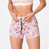RUN DRY WOMEN'S RUNNING SHORTS - BURGUNDY PRINT