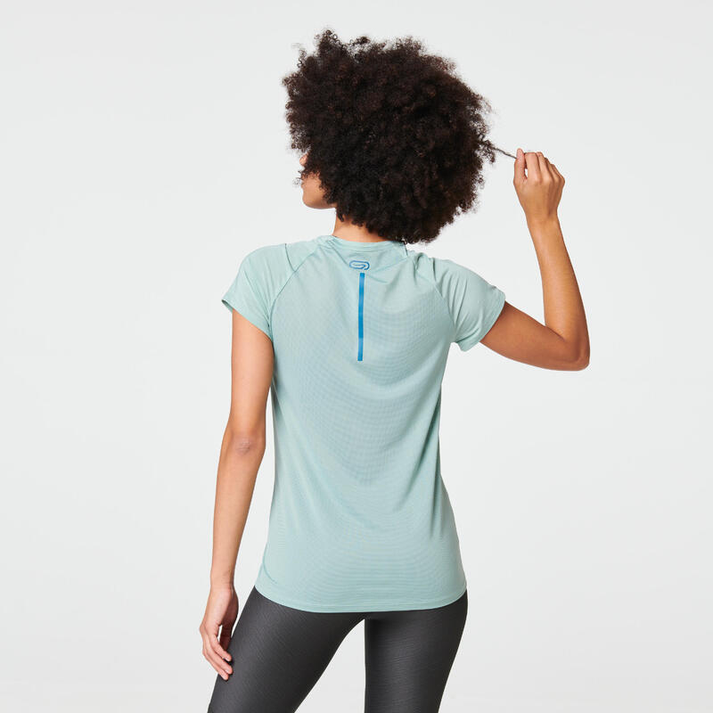 Dámské běžecké prodyšné 3/4 legíny Dry+ Feel khaki 