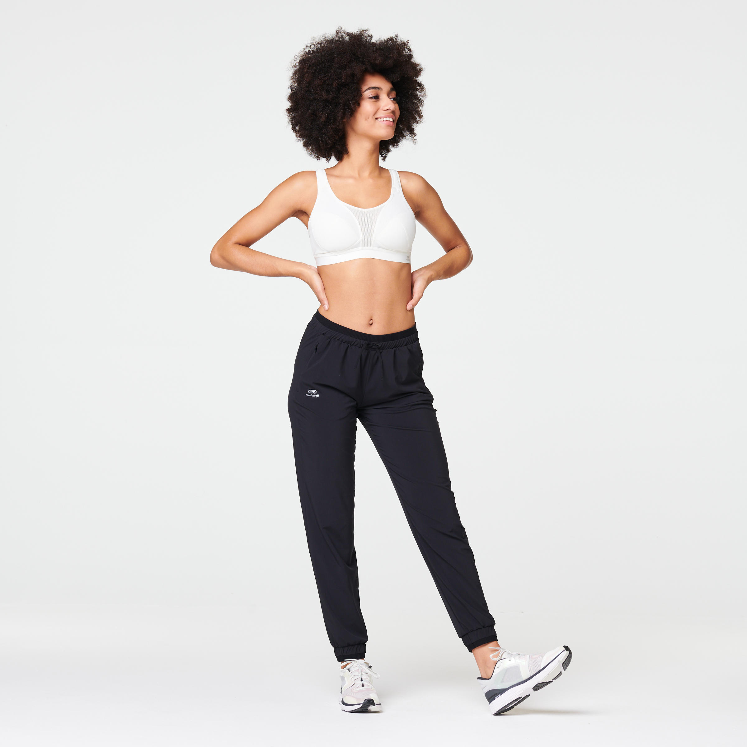 Pantalón Largo Mujer para correr Kalenji Run Dry Negro - Decathlon