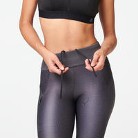 Women's breathable long running leggings Dry+ Feel - grey