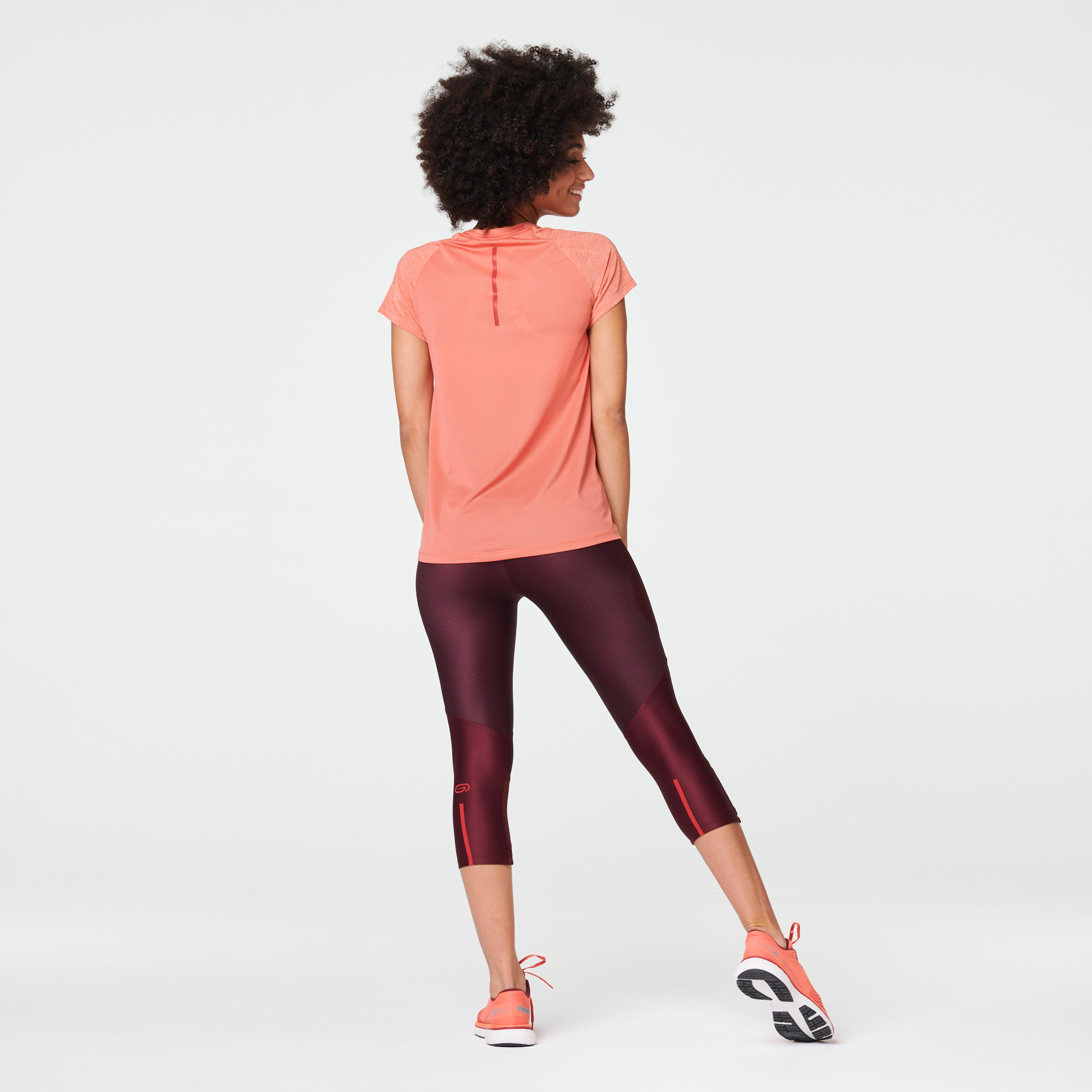 Women's breathable running T-shirt Light - light orange 4/7