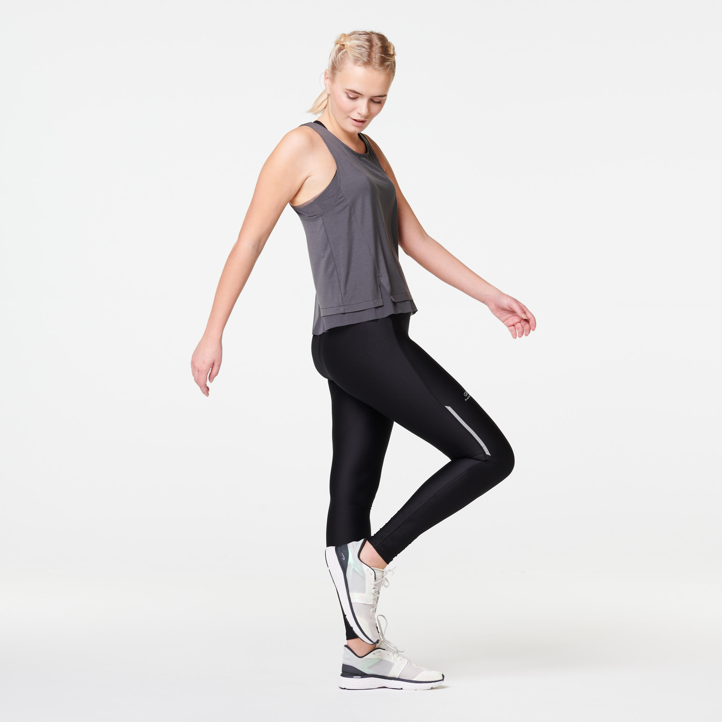 Leggings running Mujer - KIPRUN Run 100 negro 5/7