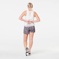 Women's printed running shorts Dry - anthracite