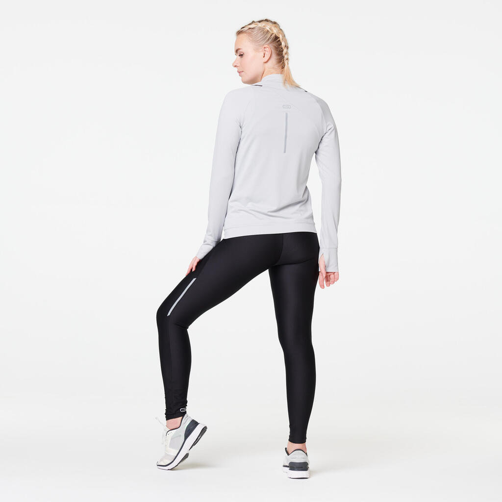 Laufjacke Run Dry Damen hellgrau
