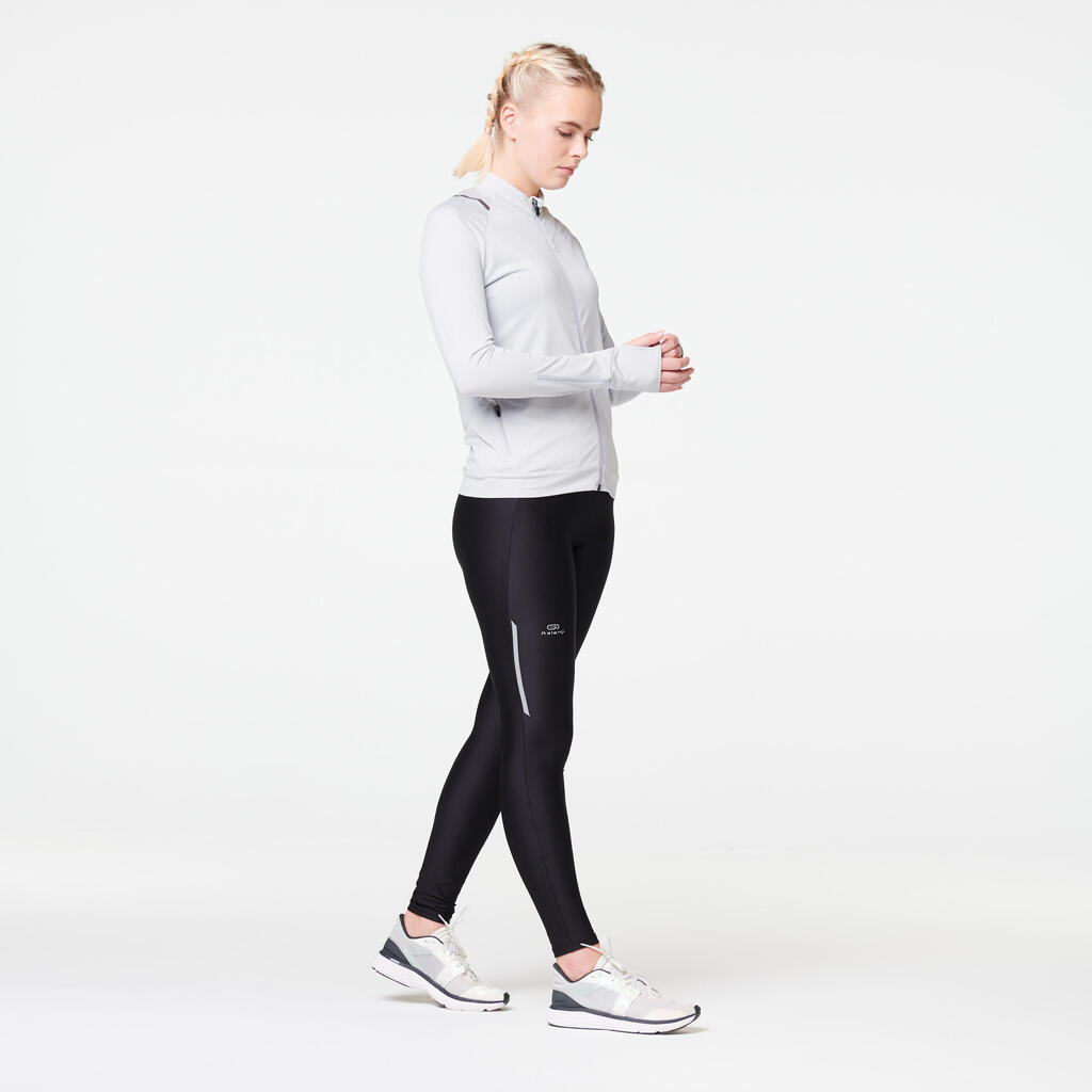 Laufjacke Run Dry Damen hellgrau