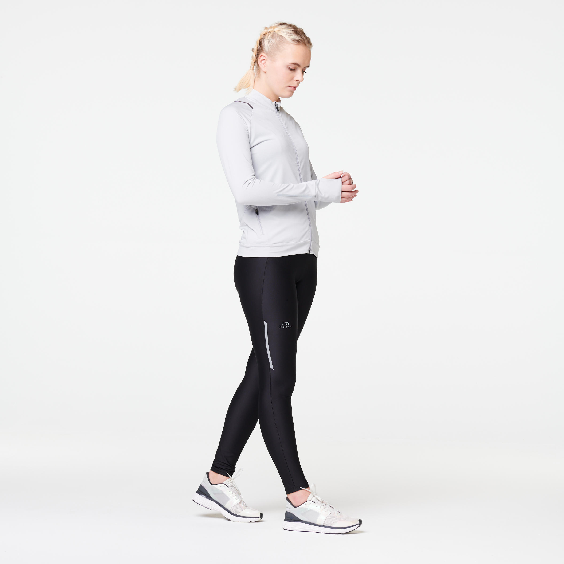 RUNNING JACKET - LIGHT GREY - Decathlon