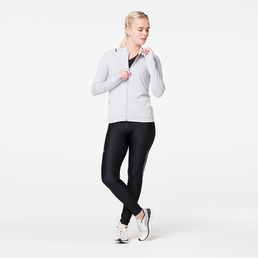 Laufjacke Run Dry Damen hellgrau