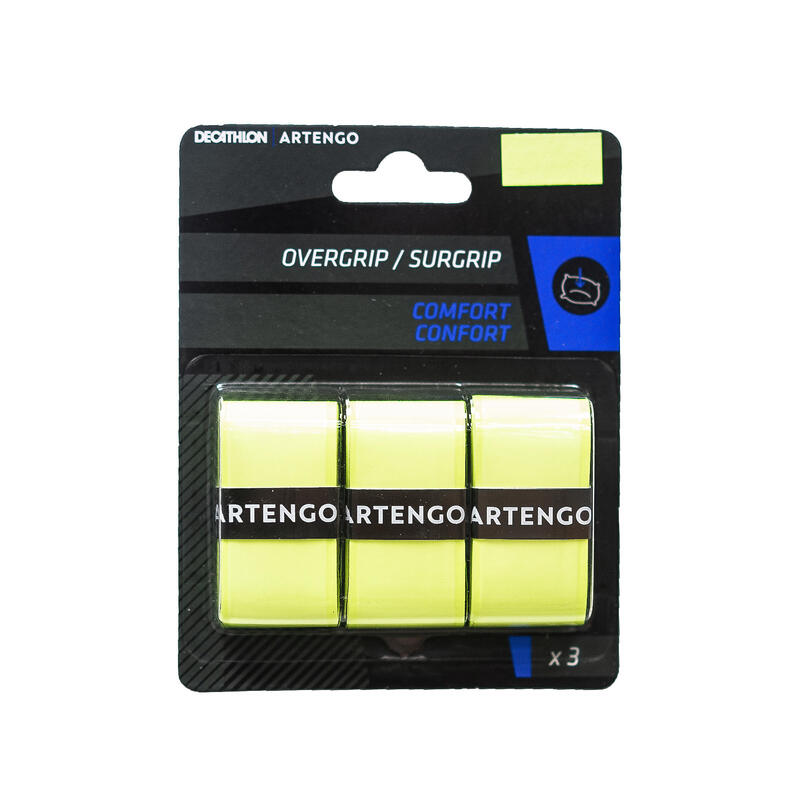 OVERGRIP DE TÉNIS COMFORT AMARELO (CONJUNTO DE 3)