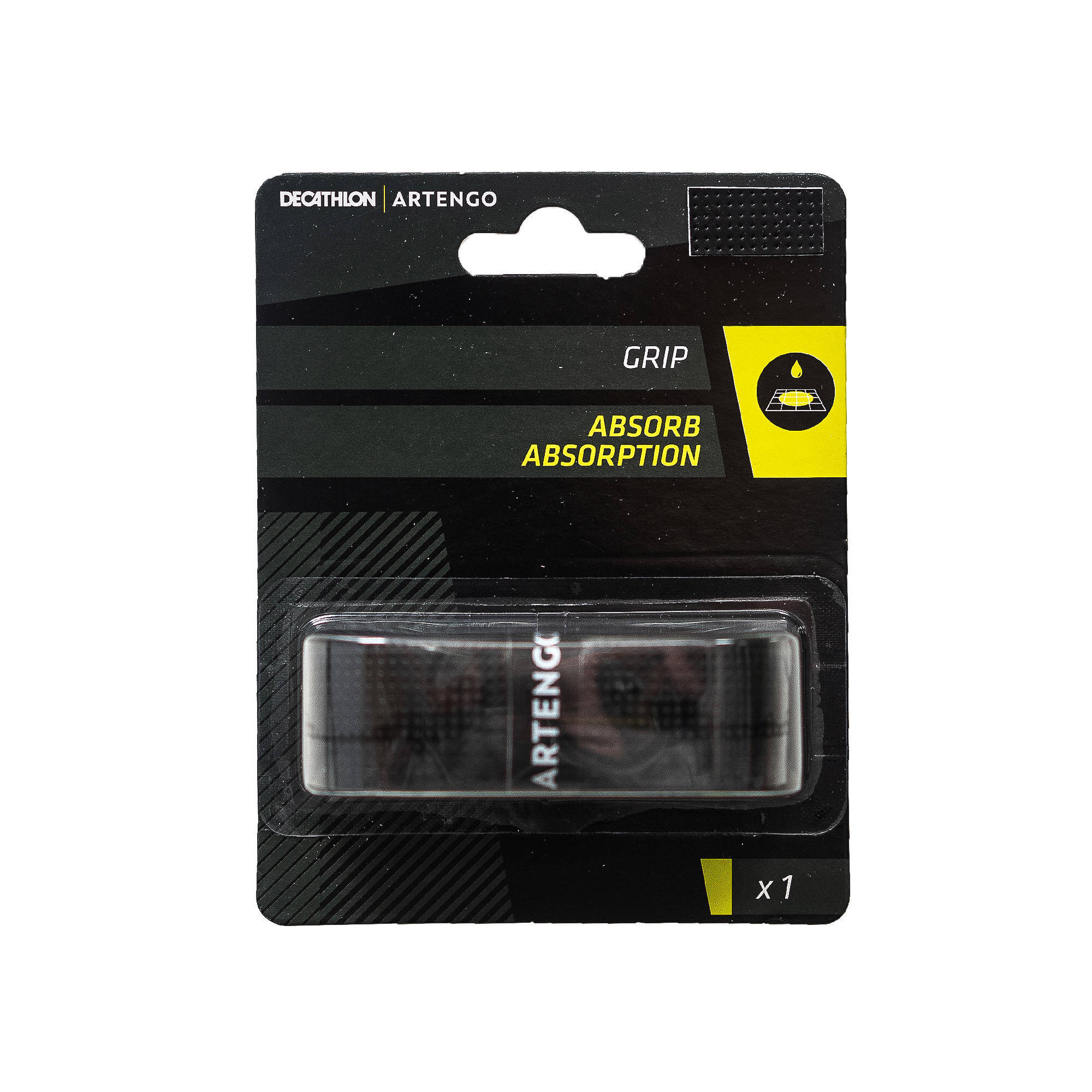 Tennis Racket Base Grip Absorb Black x1 -  5
