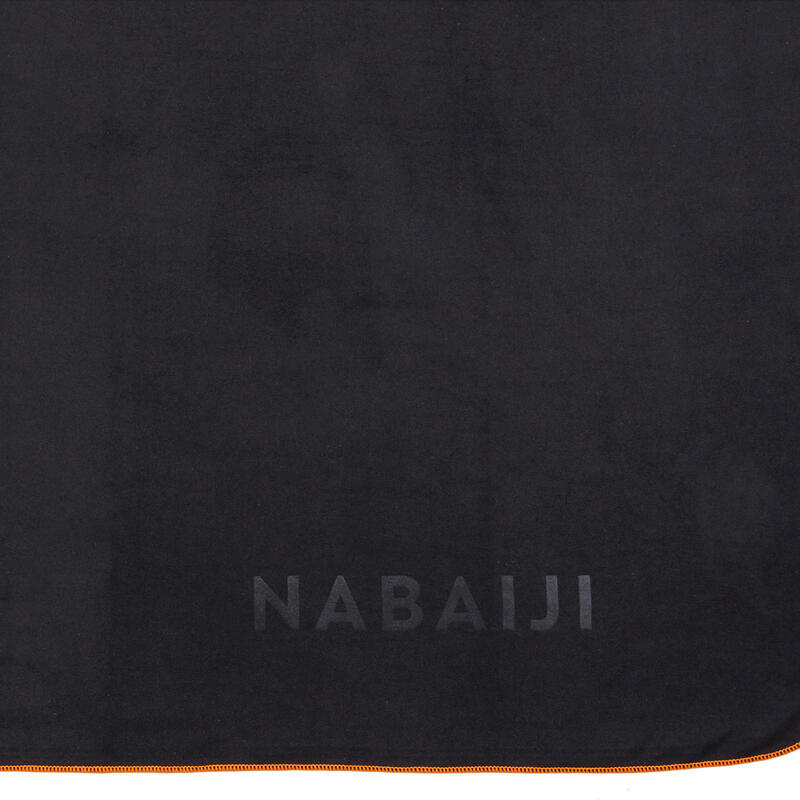 Serviette de bain microfibre noir taille XL 110 x 175 cm