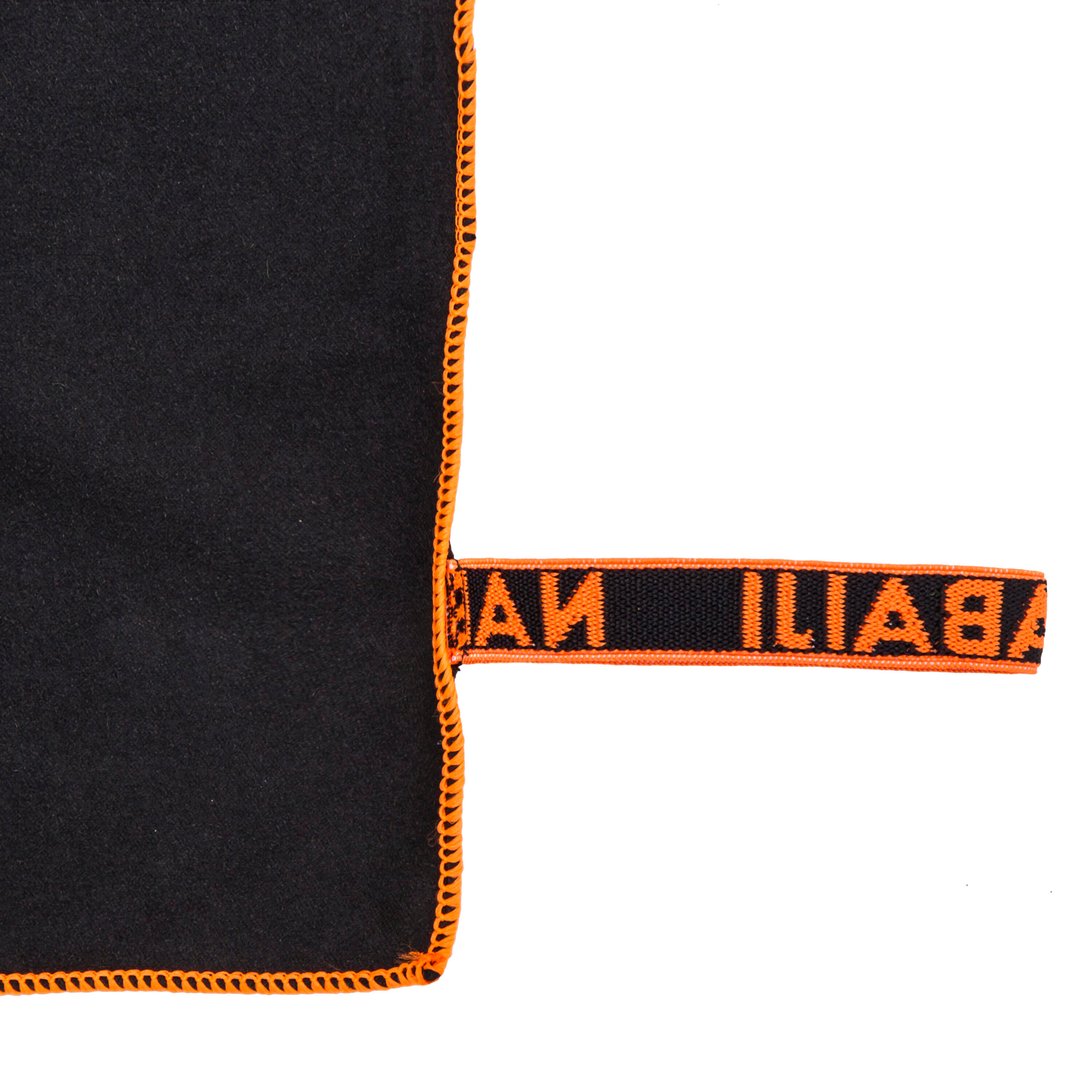 Microfibre Pool Towel Size L - Black - black, [EN] fluo electric orange -  Nabaiji - Decathlon