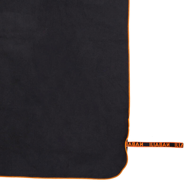 Microvezel handdoek voor zwemmen zwart maat XL 110 x 175 cm