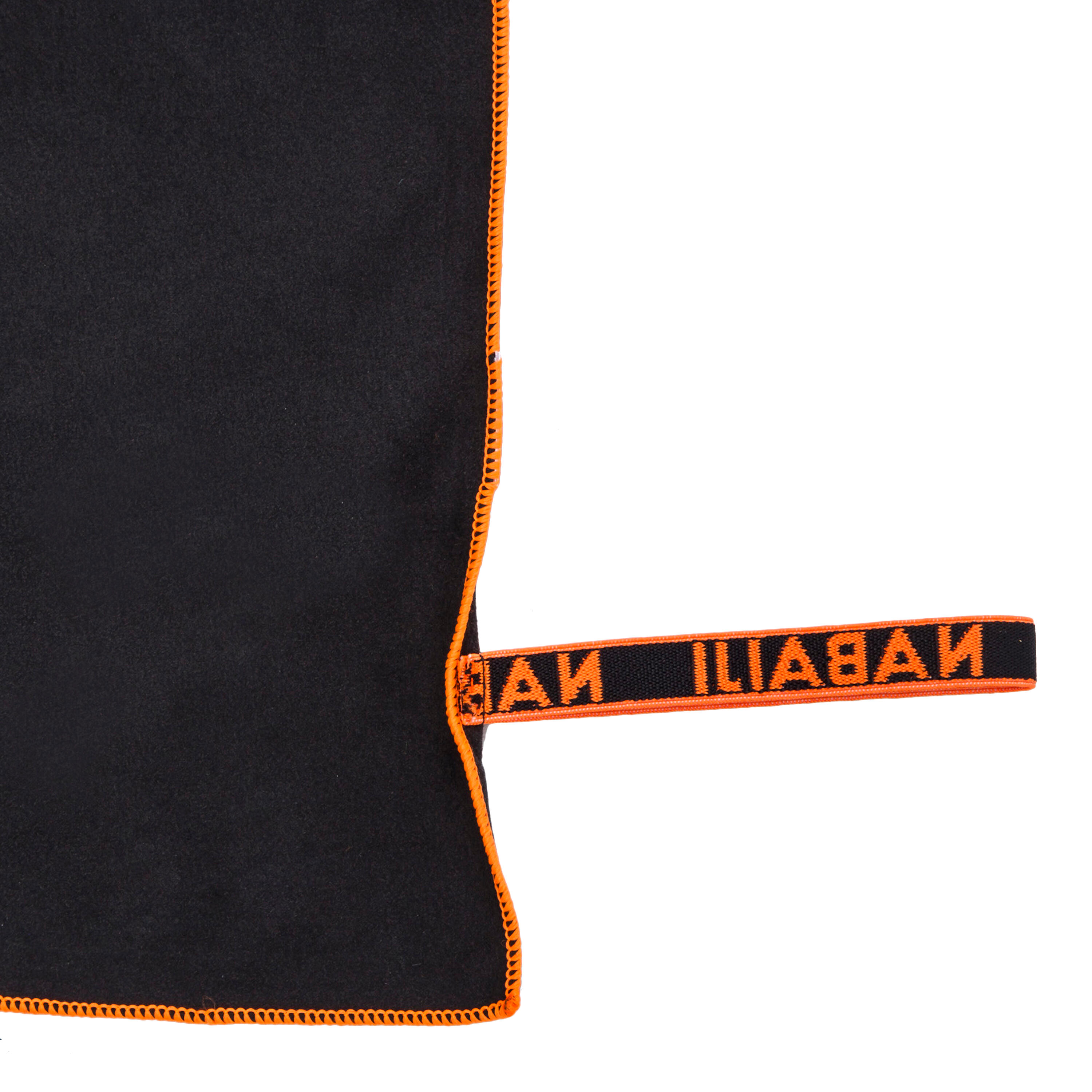 Swimming Microfibre Towel Size M - Black - NABAIJI