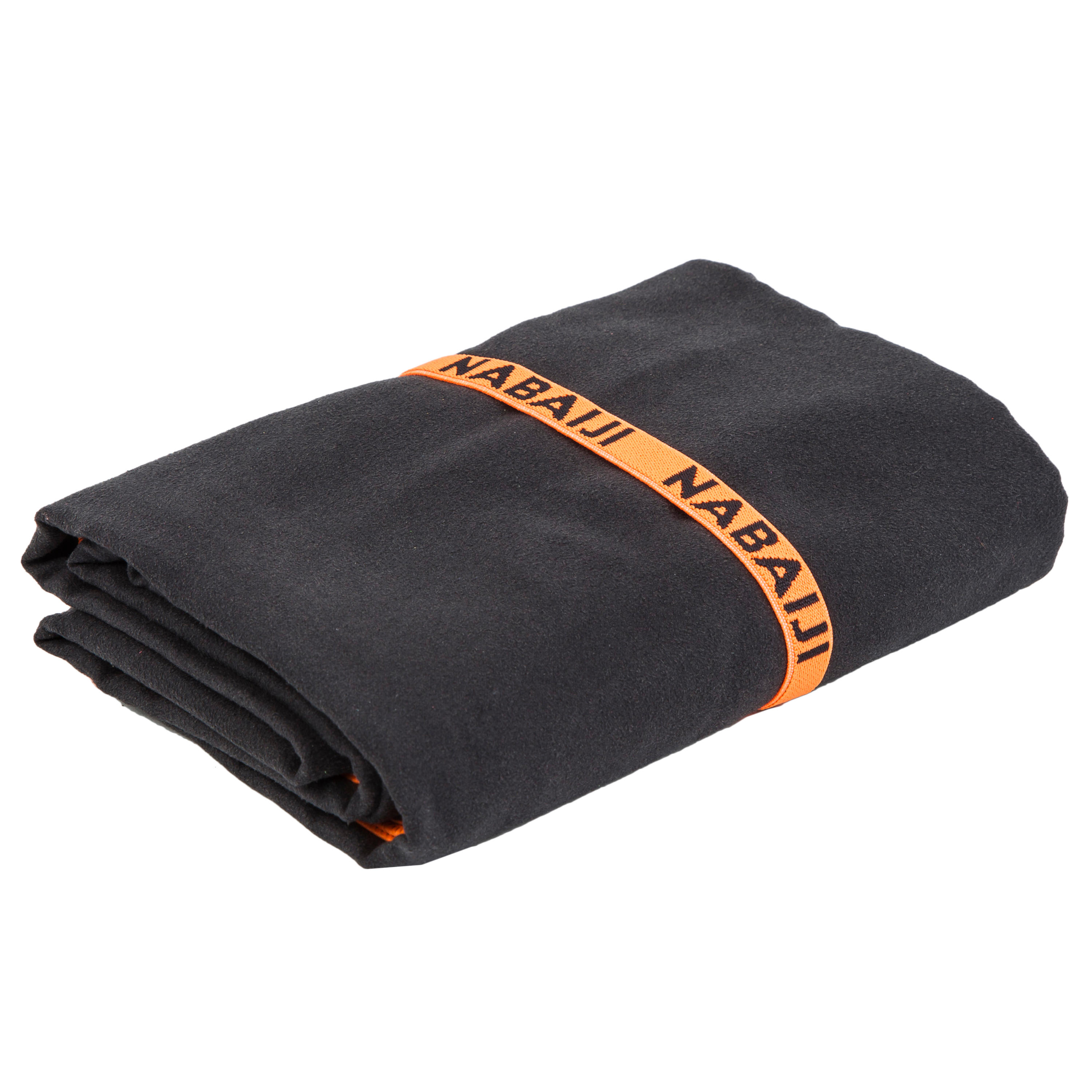 Microfibre Pool Towel Size L - Black - black, [EN] fluo electric orange -  Nabaiji - Decathlon