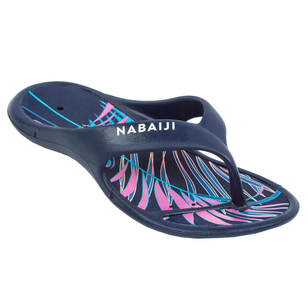 Women’s pool flip-flops TONGA 500 JUNG BLUE