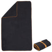 Swimming Microfibre Towel Size XL 110 x 175 cm - Charcoal Black