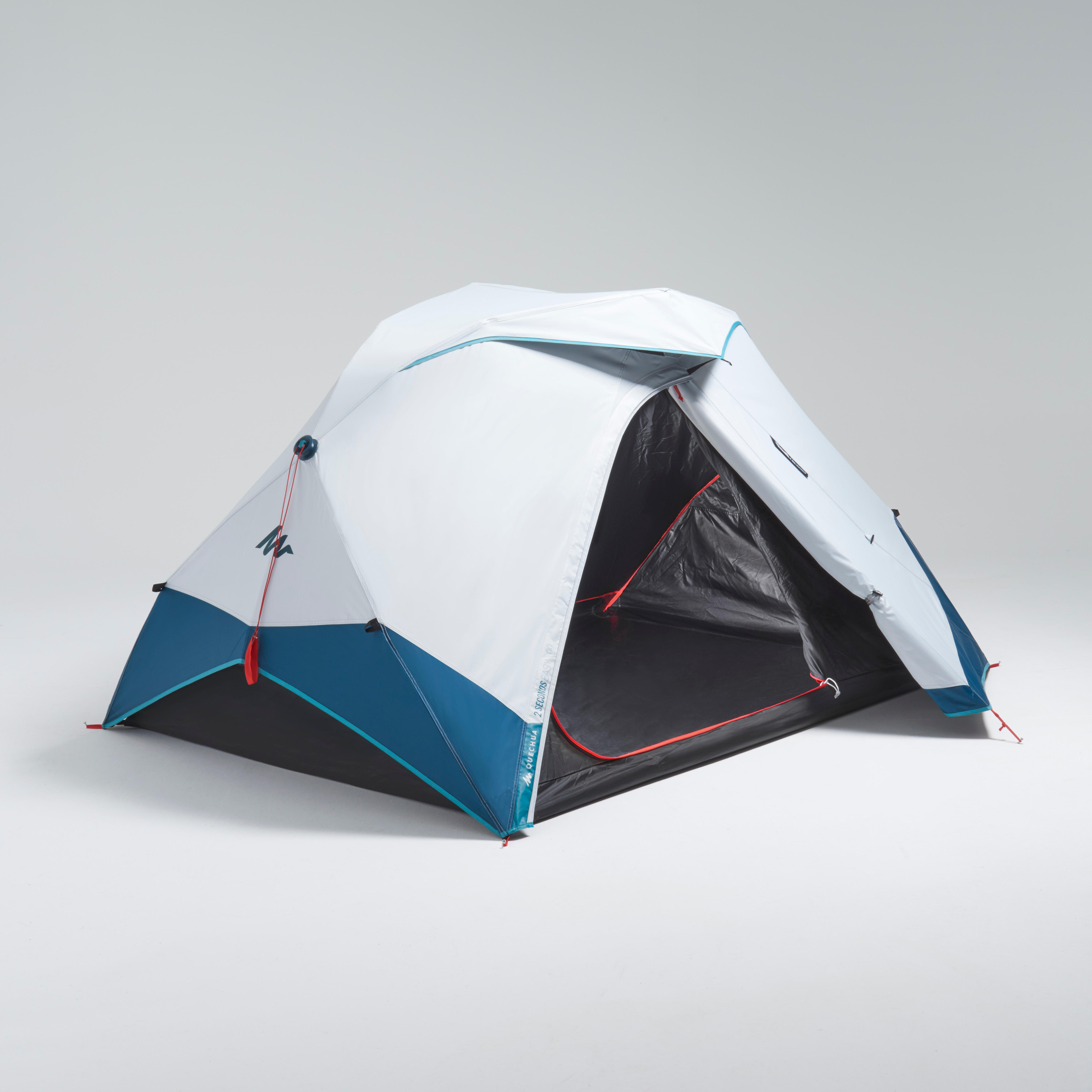 2-person Camping Tent, 2 Seconds Easy Fresh & Black - QUECHUA