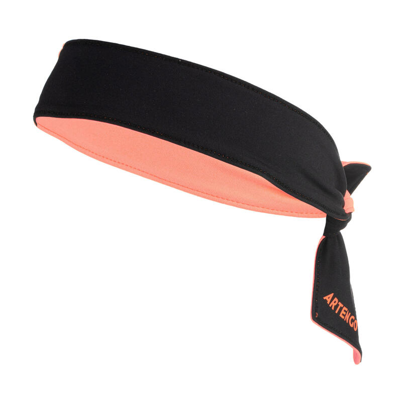 網球頭巾－黑橘配色
