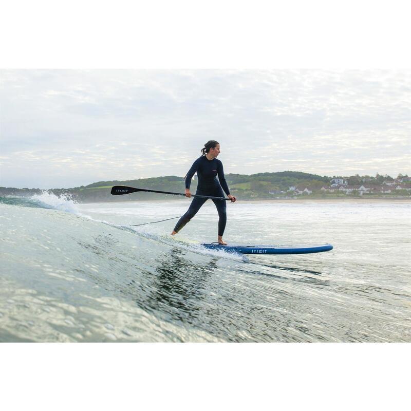 STAND UP PADDLE GONFLABLE LONGBOARD DE SURF 500 10' 140L BLEU