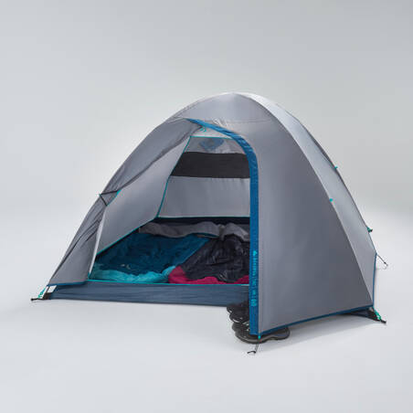 TENDA KEMAH QUECHUA MH100 3 ORANG - ABU-ABU