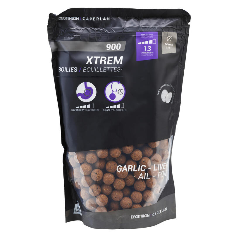 Boilies XTREM 900 14mm 1kg Usturoi-Ficat Pescuit la Crap 