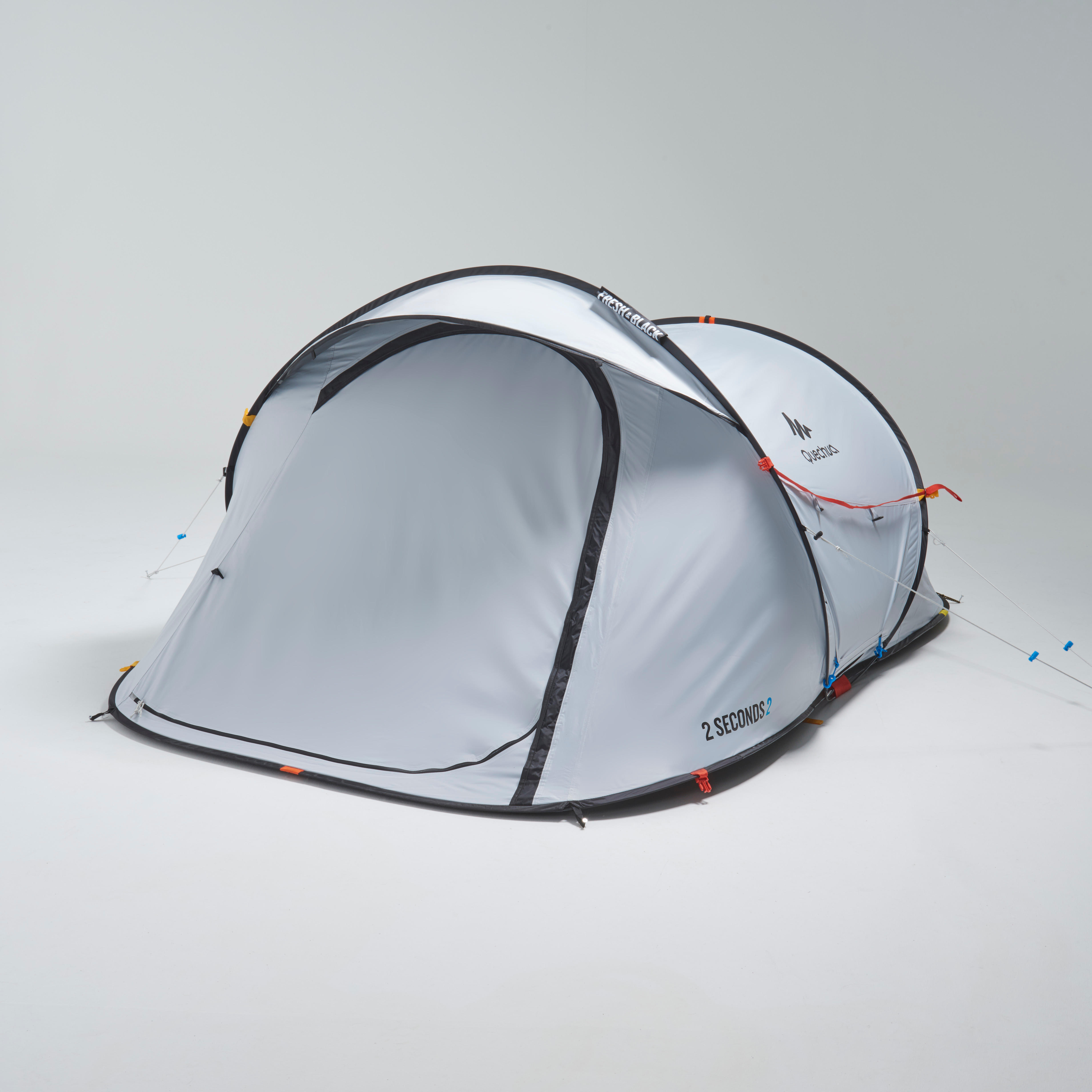 2-Person Camping Tent - 2 Seconds Fresh & Black - QUECHUA
