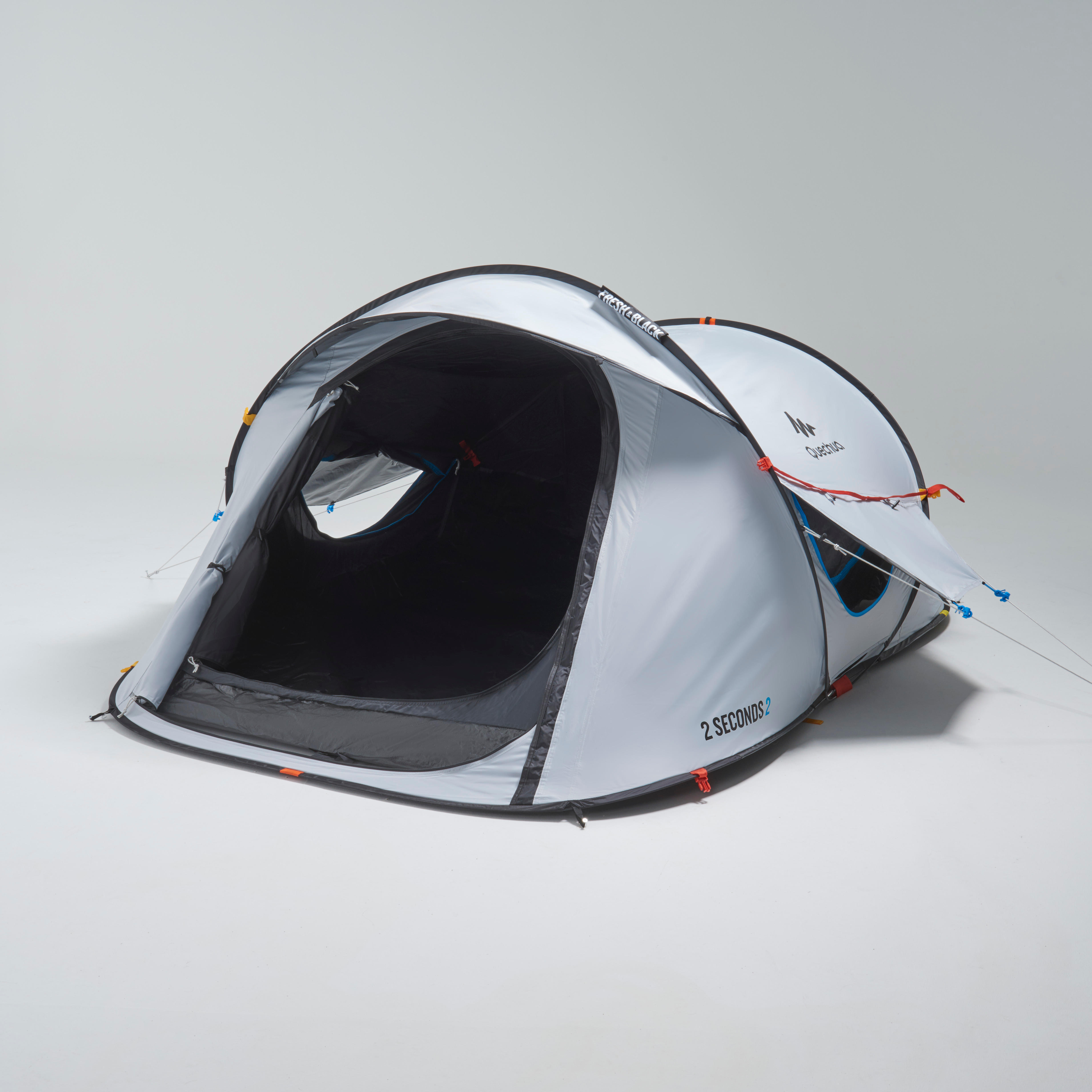 2-Person Camping Tent - 2 Seconds Fresh & Black - QUECHUA