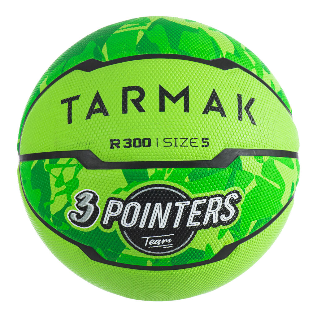 Kids' size 5 basketball, beginner players up to age 10 r300 - green