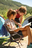 LOW CAMPING CHAIR 500 M - COMPACT AND FOLDABLE