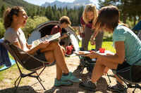 LOW CAMPING CHAIR 500 M - COMPACT AND FOLDABLE