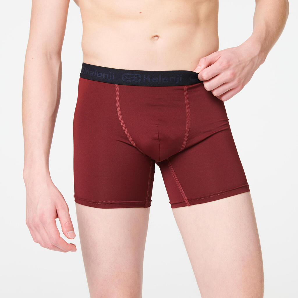 Funktionsunterhose Lauf-Boxershorts Herren atmungsaktiv Mikrofaser - ocker