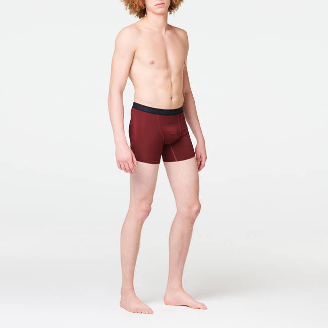 Buy Kalenji Men's Breathable Running Boxers - Dark Burgundy Online